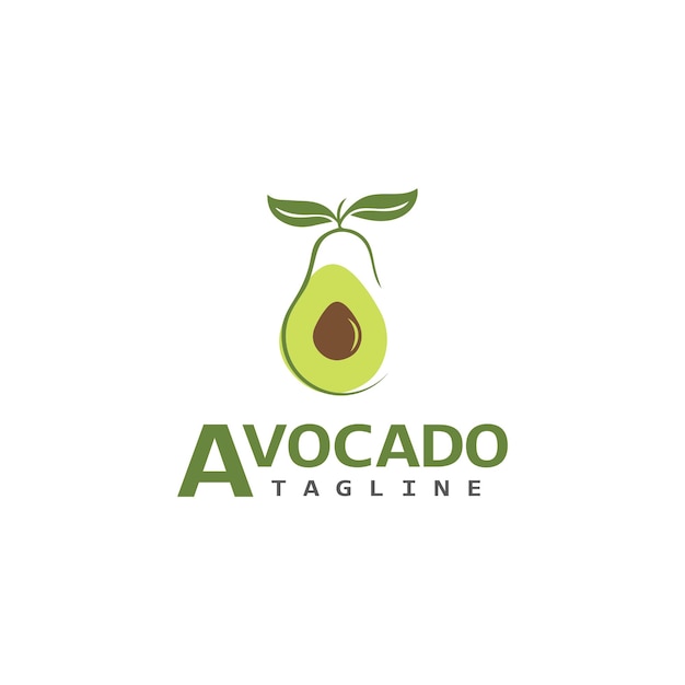 Avocado-vektorsymbol-illustrationsdesign