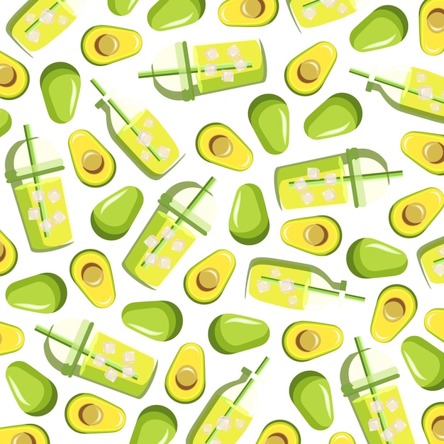 Avocadosaft illustration vektormuster