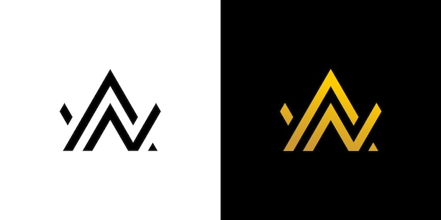 Aw an wa na av-logo-monogramm-symbol-vektorvorlage