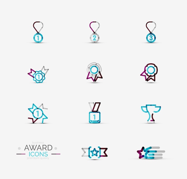 Award-icon-set logo-sammlung