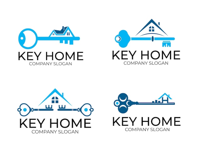 Awesome House und Key Logo Design Inspiration