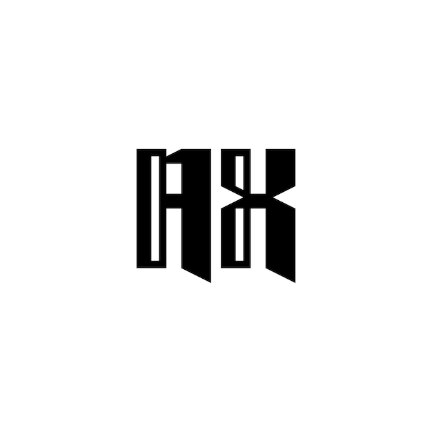 AX Monogramm Logo Design Buchstabe Text Name Symbol Monochrome Logo Alphabet Zeichen Einfaches Logo