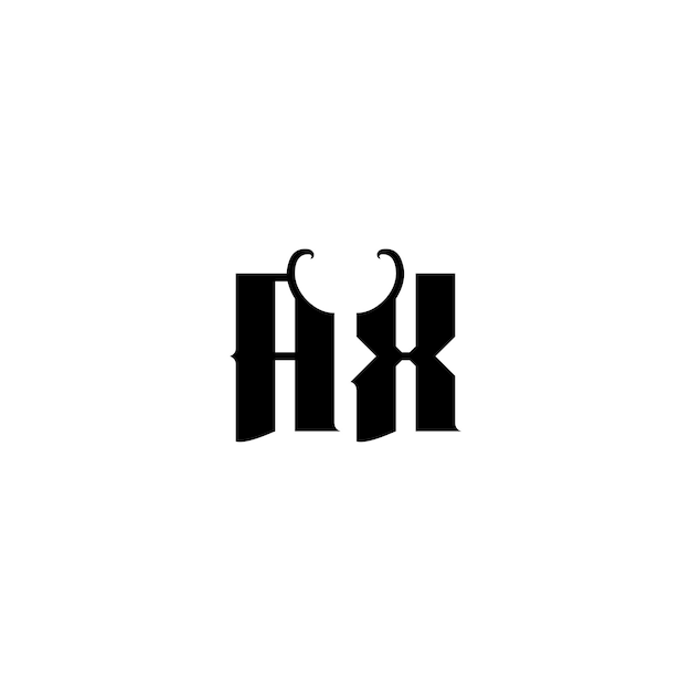 AX Monogramm Logo Design Buchstabe Text Name Symbol Monochrome Logo Alphabet Zeichen Einfaches Logo