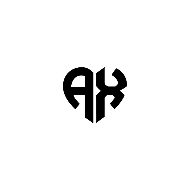 AX Monogramm Logo Design Buchstabe Text Name Symbol Monochrome Logo Alphabet Zeichen Einfaches Logo