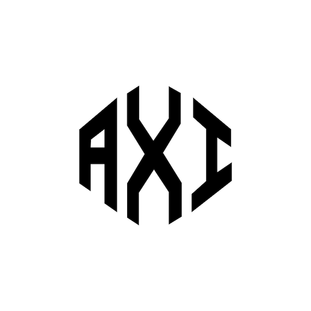 AXI Buchstaben Logo Design mit Polygonform AXI Polygon und Würfelform Logo Design AXI Hexagon Vektor Logo Vorlage weiße und schwarze Farben AXI Monogram Geschäft und Immobilien Logo
