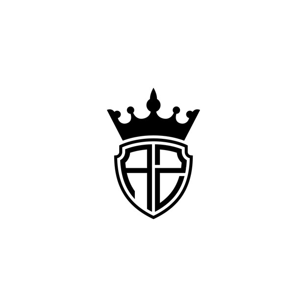 AZ Monogramm Logo Design Buchstaben Text Name Symbol Monochrom Logotyp Alphabet Zeichen Einfaches Logo