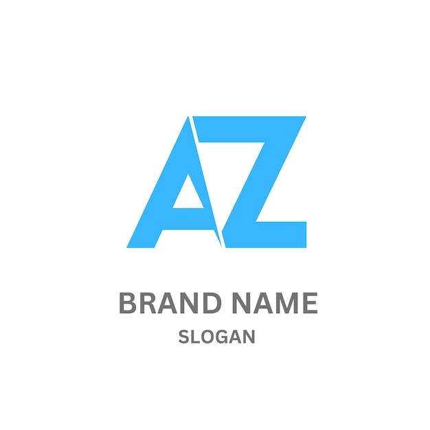 AZ233 Buchstabe AZ Logo-Design