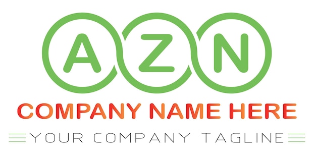 AZN-Buchstaben-Logo-Design