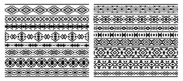 Aztekische mexikanische Maya-Randmuster-Ornamente