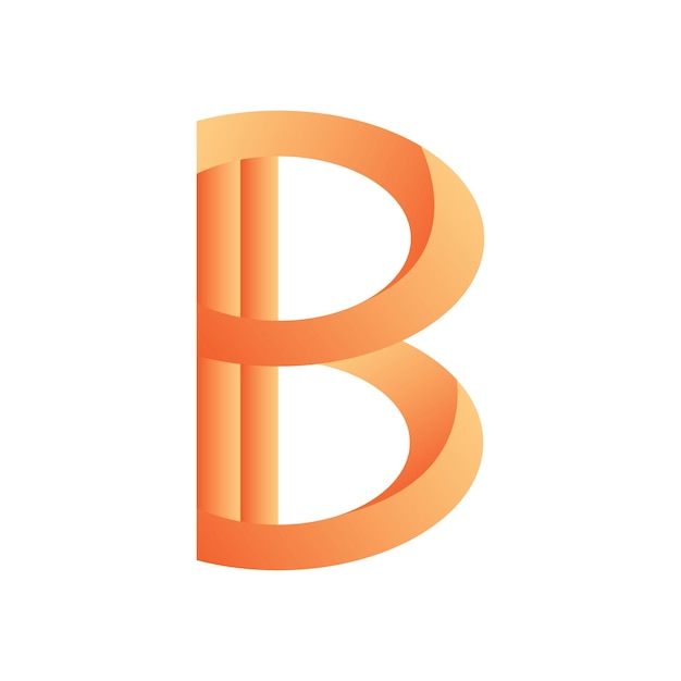 B abstrakte moderne minimalistische Typografie farbenfrohe Buchstaben Logo-Design-Vorlage