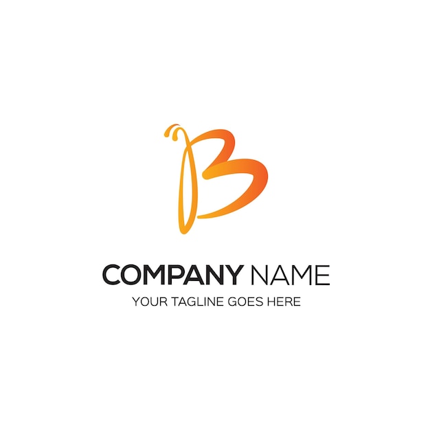 B brief logo-vorlage