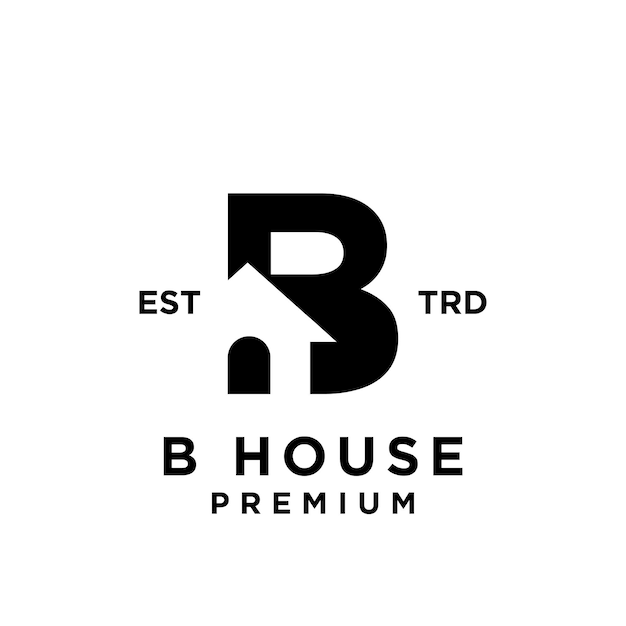 Vektor b house minimalistisches logo-icon-design