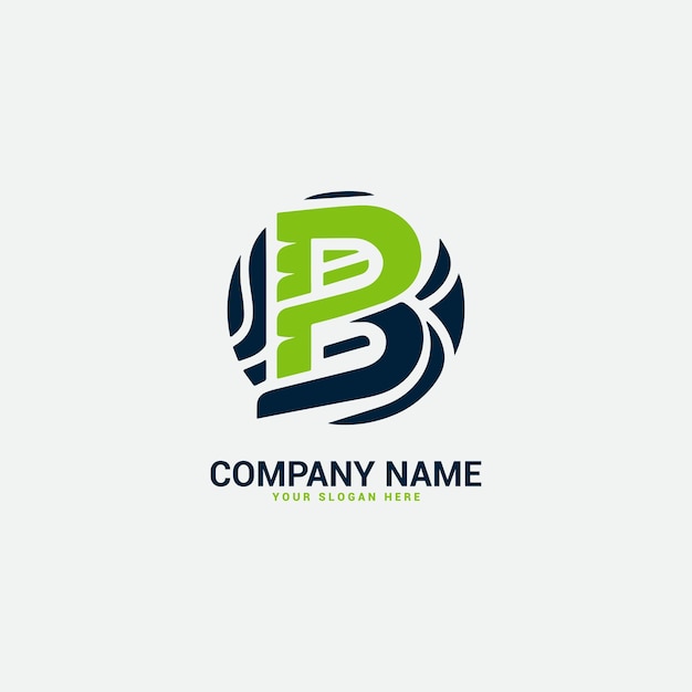 B-Letter-Logo Moderne abstrakte digitale Alphabet-Schriftart Minimaltechnische Typografie