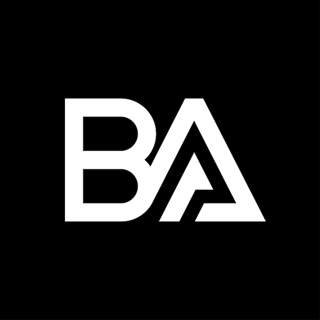 BA Buchstaben-LogoMinimalist-LogoLetter-LogoMonogramm-Logo