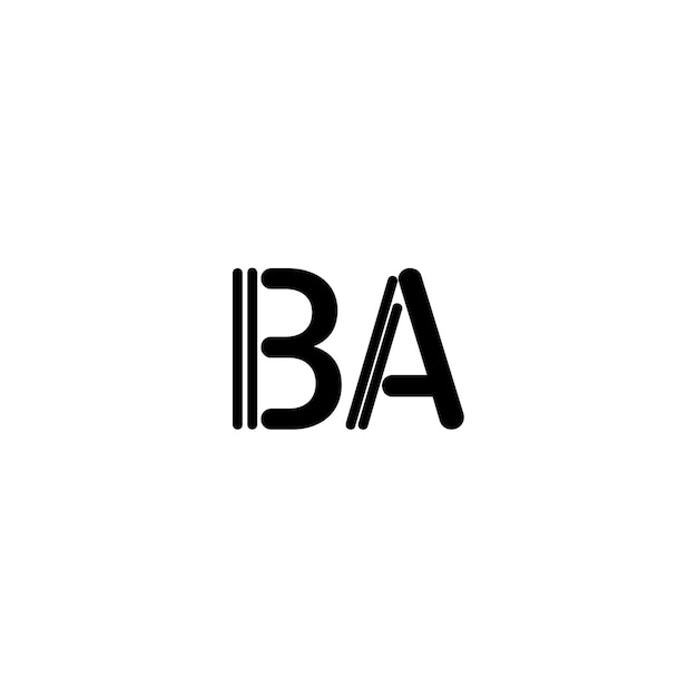BA Monogramm Logo Design Buchstabe Text Name Symbol Monochrome Logo Alphabet Zeichen Einfaches Logo