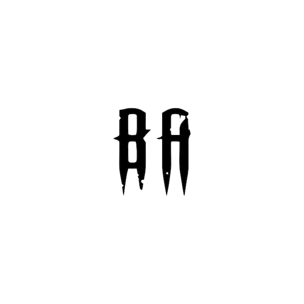 BA Monogramm Logo Design Buchstabe Text Name Symbol Monochrome Logo Alphabet Zeichen Einfaches Logo
