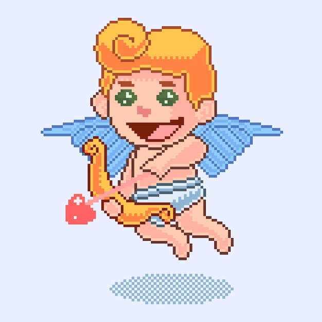 Baby angel love pixel art style 2