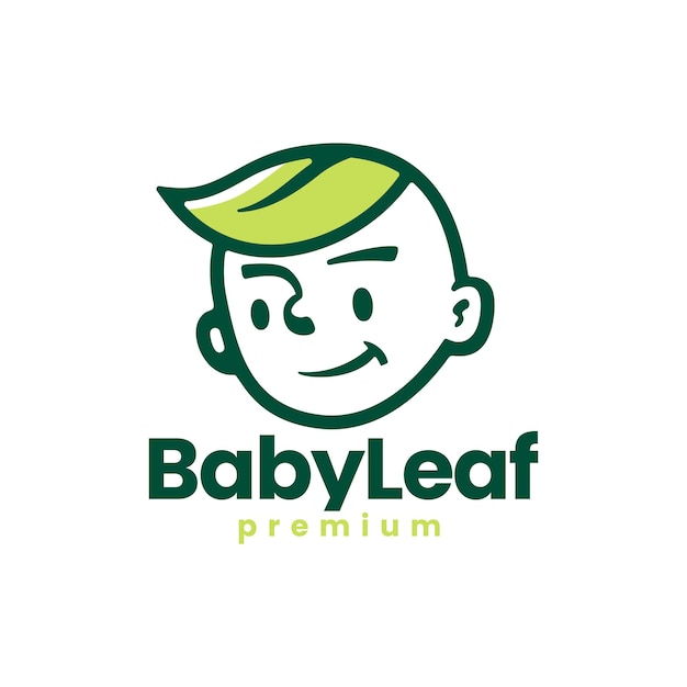 Baby-blatt-logo-vektor-symbol-illustration