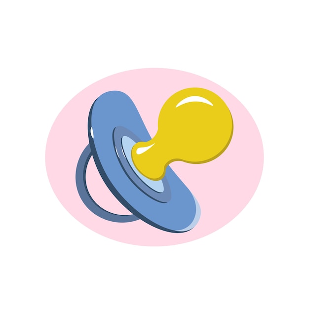 Baby-Dummy-Designelement zur Illustration flacher Ikone