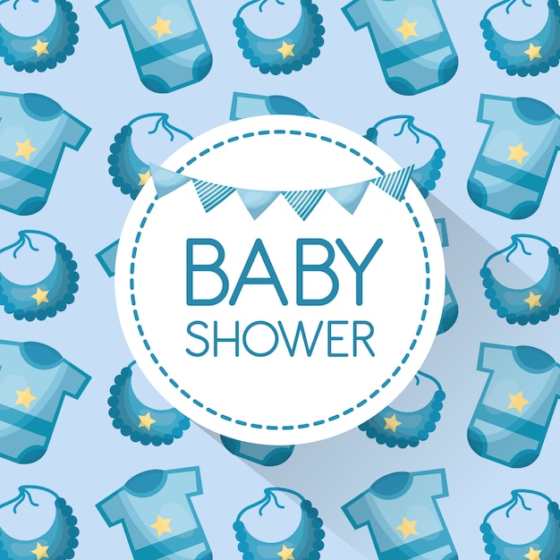 Vektor baby-dusche-karte