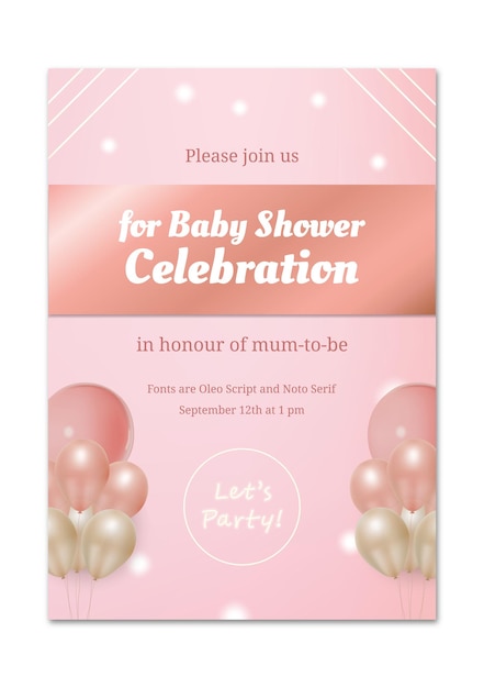 Baby-dusche-party-einladungskarten-design