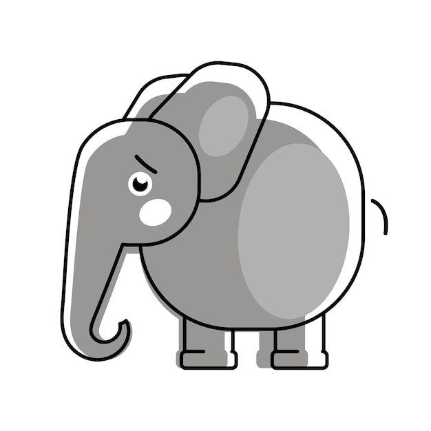 Baby-elefant mit herz-vektor-logo für kinderkleidung.