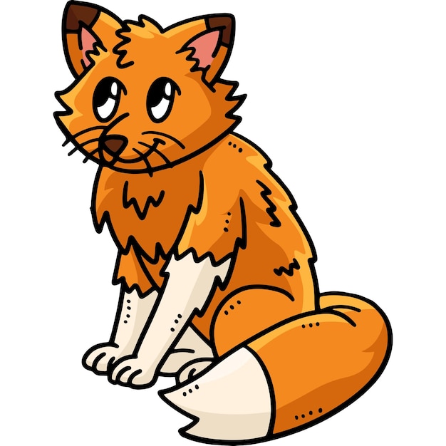 Baby-fuchs-cartoon farbige clipart-illustration