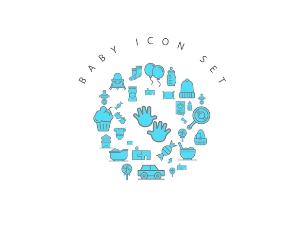 Baby-icons bühnenbild