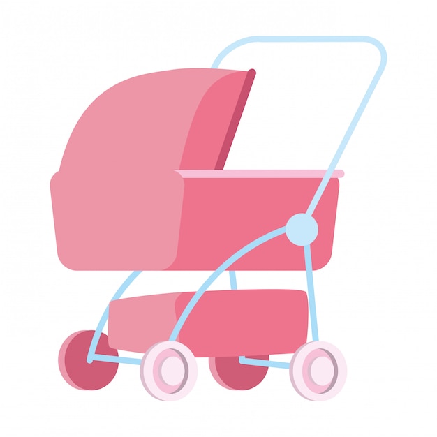 Vektor baby kinderwagen-symbol