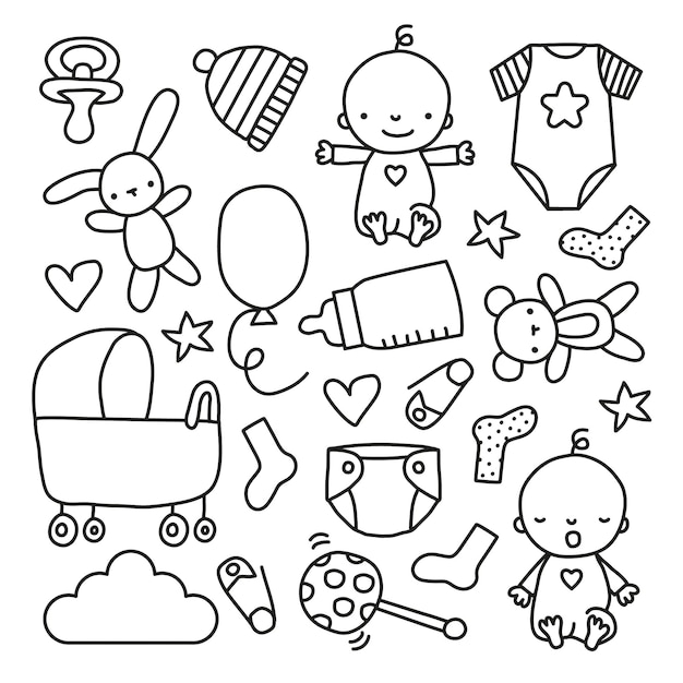 Baby kritzelt Vektorillustration