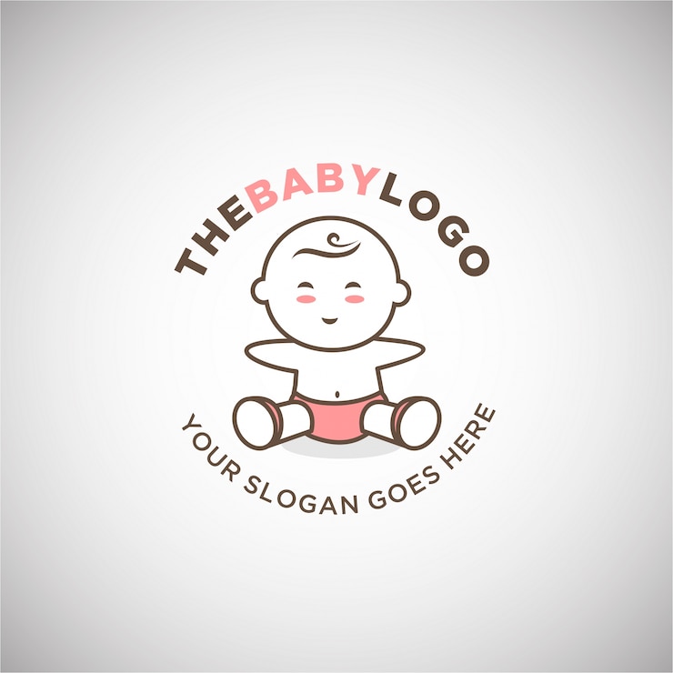 Baby Lächeln Logo Vorlage