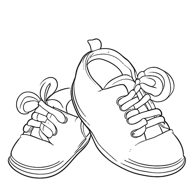 Vektor baby-schuhsatz-illustration