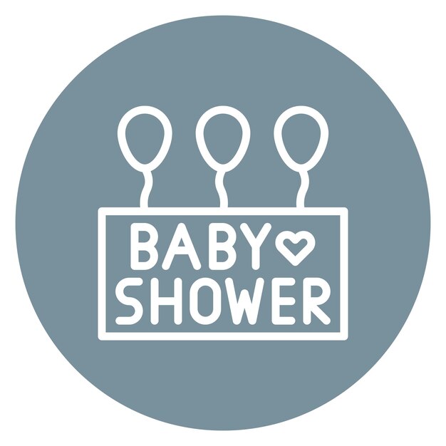 Vektor baby-shower-icon-vektorbild kann für mutterschaft verwendet werden