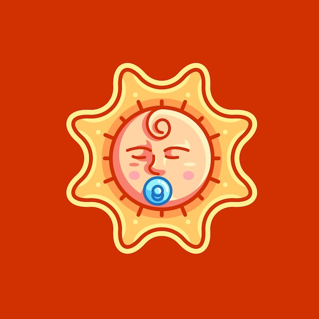 Baby sun illustration