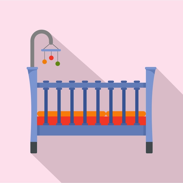 Vektor babybett-symbol flache illustration eines babybett-vektorsymbols für webdesign