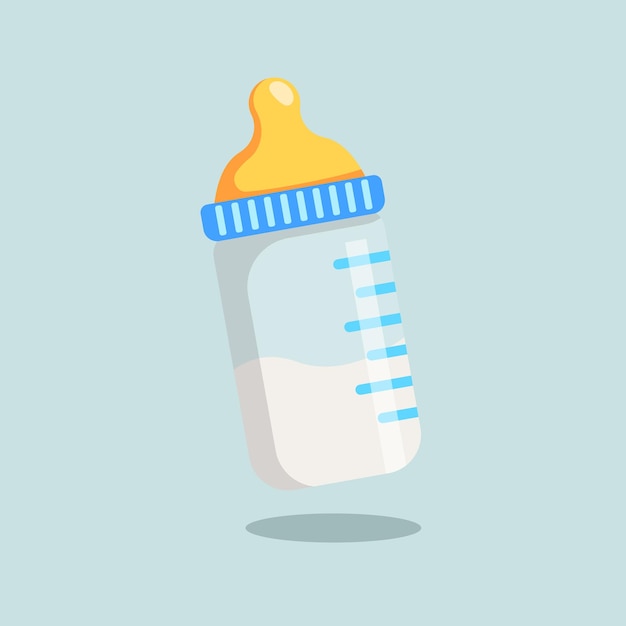 Babynahrungsflaschen mit saugern für mit milch gefüllte babys