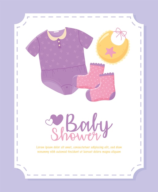 Babyparty, bodysuit-lätzchen und socken