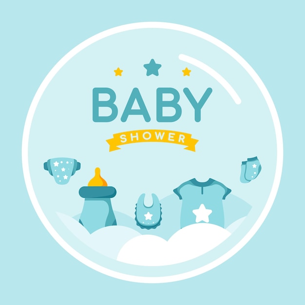 Babyparty-design flach