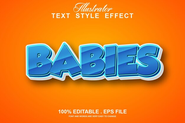 Babytexteffekt editierbar