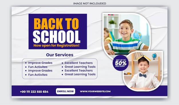 Back-to-school-Anzeigen-Web-Banner-Vorlage-Design
