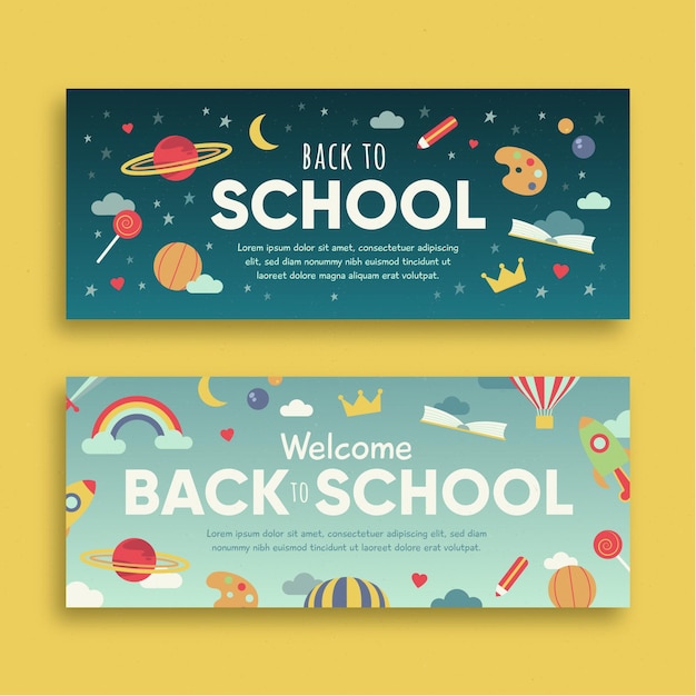 Back to school banner design