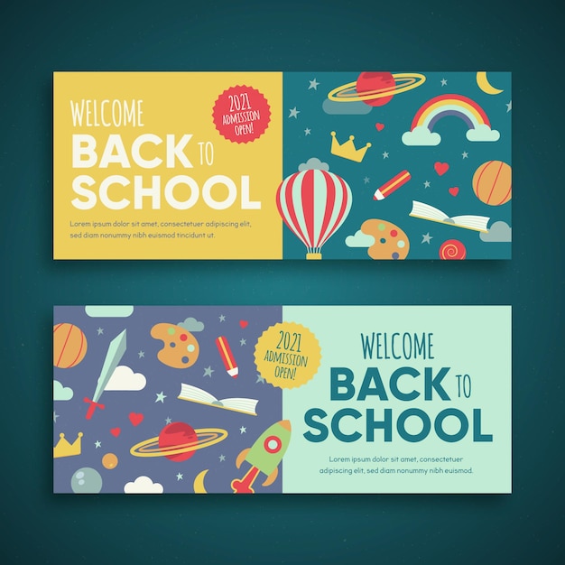 Back to school banner stil