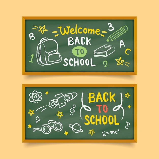 Back to school banner vorlage