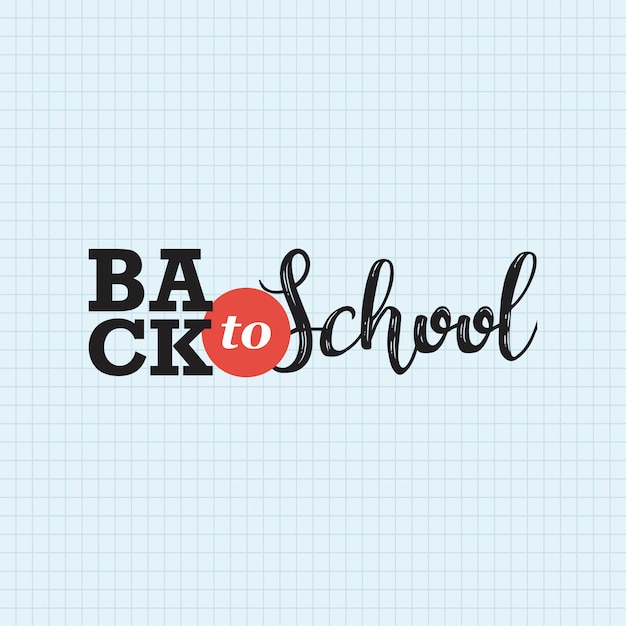 Back to school schriftzug