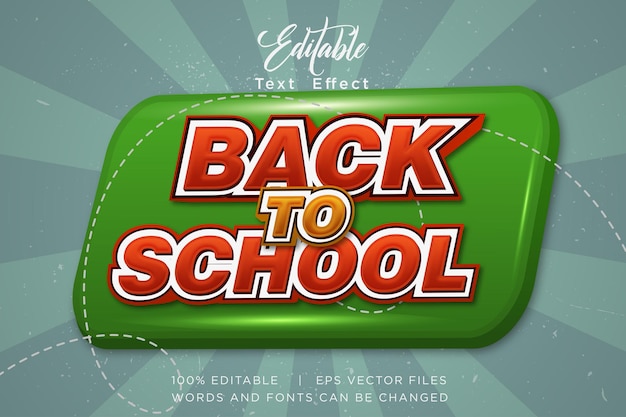 Back to school-texteffekt