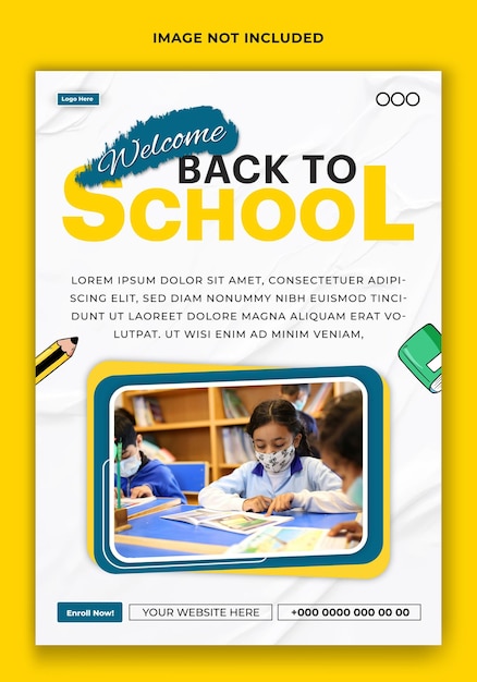 Back-to-school-Werbung für Werbe-Flyer-Vorlagen