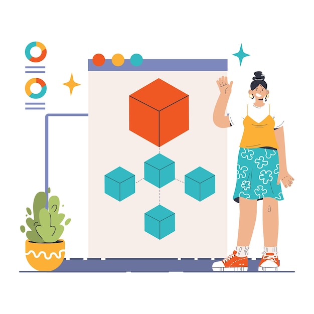 Backend-Entwicklung Codierung von Software-Engineering oder Programmierungssoftware Skriptentwicklung Flach