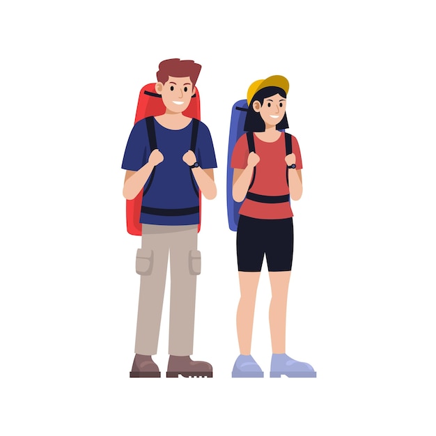 Backpacker Männer und Frauen