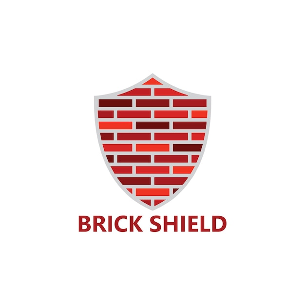 Backstein-schild-logo-vorlagen-design