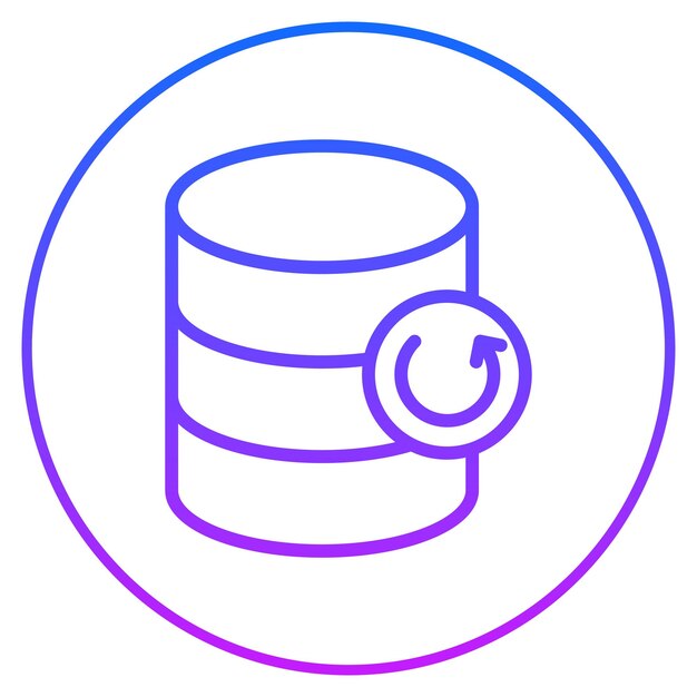 Backup-Vektorillustration der Datenbank